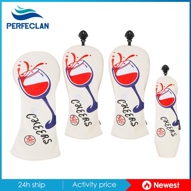 Set 4 Vỏ Bọc Đầu Gậy Đánh Golf Bằng PU Có Thể Thay Đổi Được