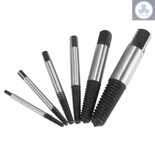6pcs Broken Bolt Screw Extractor Remover Set Easy Out Drill Bits Tools Kit 3-22mm