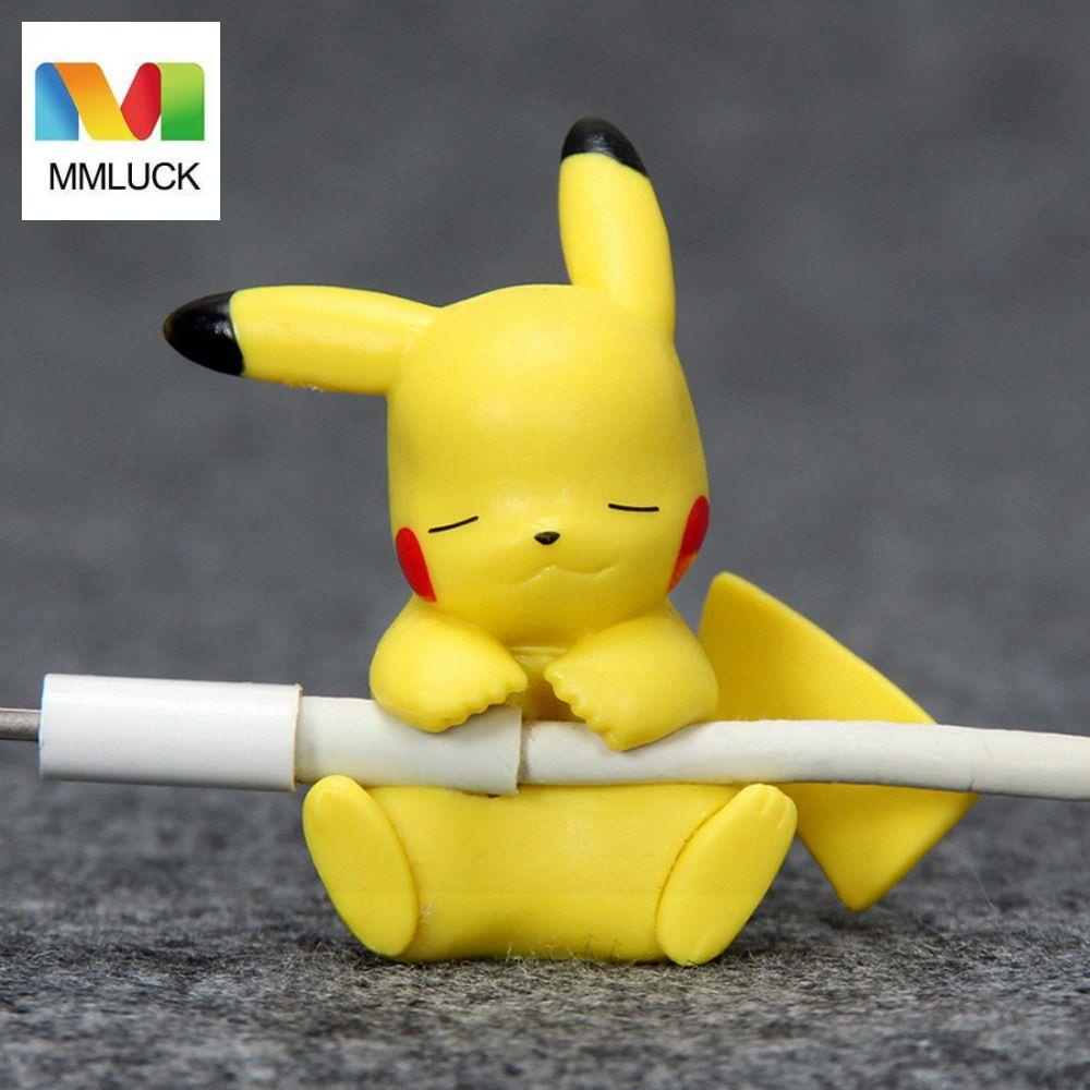 Dụng cụ bọc bảo vệ đầu dây cáp USB MMULCK thiết kế nhân vật hoạt hình Pokemon Pikachu đáng yêu cho điện thoại tai nghe