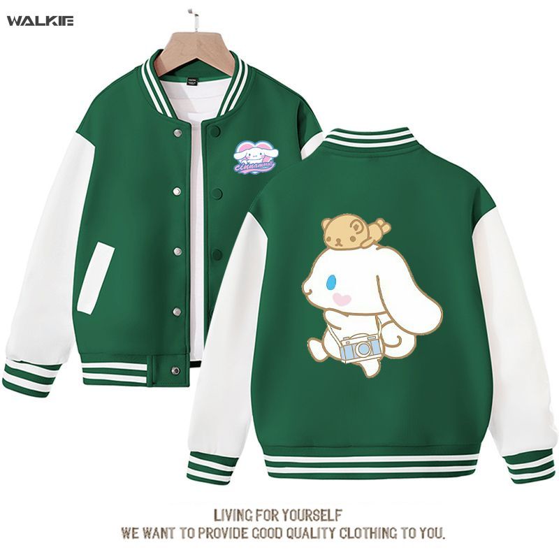 Áo Khoác Bóng Chày In Hình Cinnamoroll Dễ Thương Cho Bé