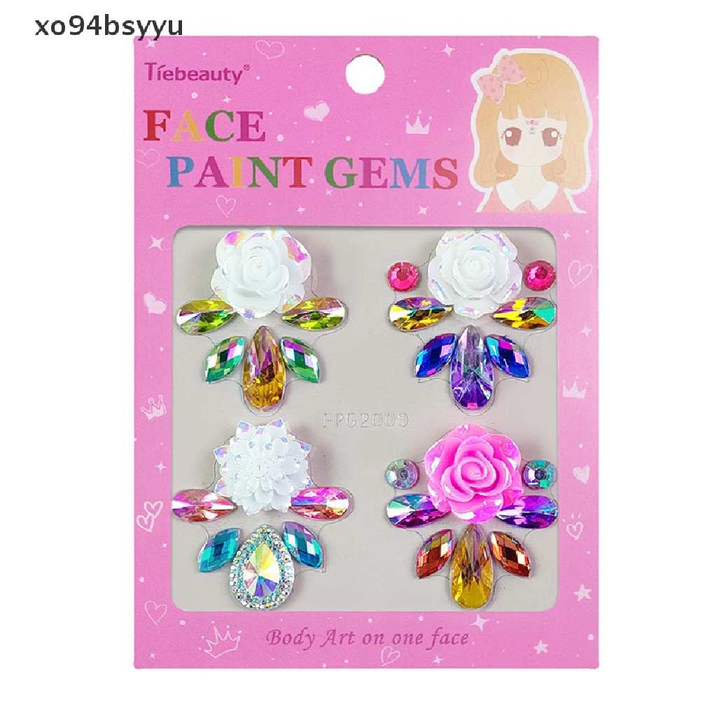 Đá 3D Xo94Bsyu Trang Điểm Mặt / Lông Mày Lấp Lánh Gợi Cảm