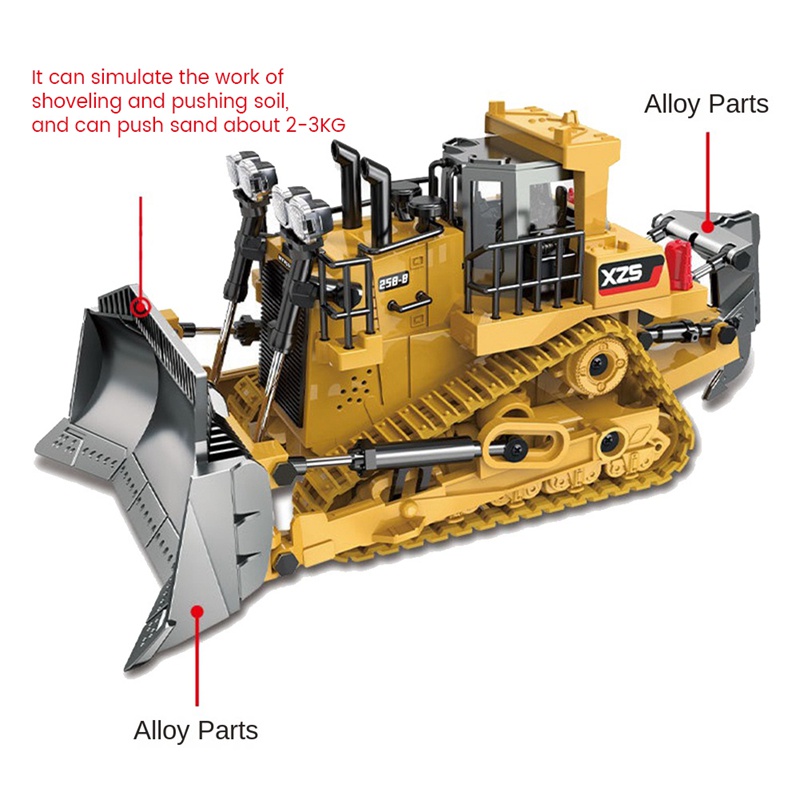 Đồ Chơi Máy Kéo 9 Kênh Bằng Hợp Kim Nhôm 1: 24 2.4GHz Cho Trẻ Em