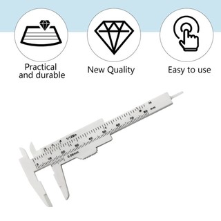 0-80mm Double Scale Plastic Vernier Caliper Mini Ruler Measurement Tool sunnyfun