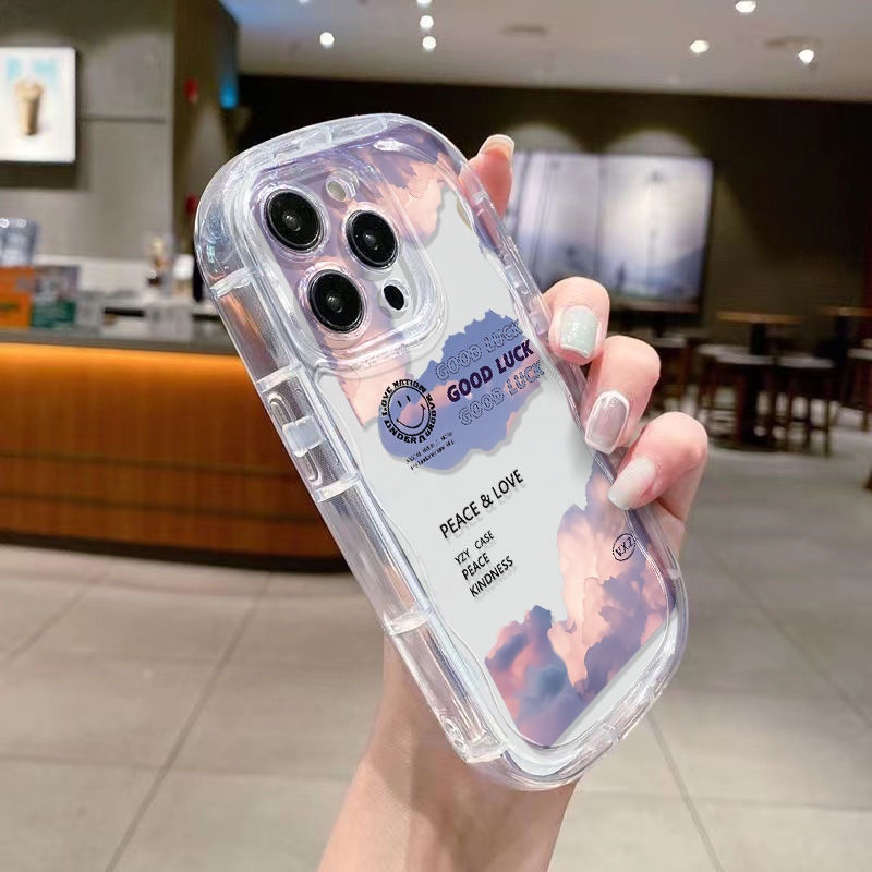 ✅Ốp Điện Thoại Mềm Trong Suốt Chống Sốc Màu Xanh Dương In Chữ Tiếng Anh Cho Iphone 1413 / 12xs8p NNK6 711