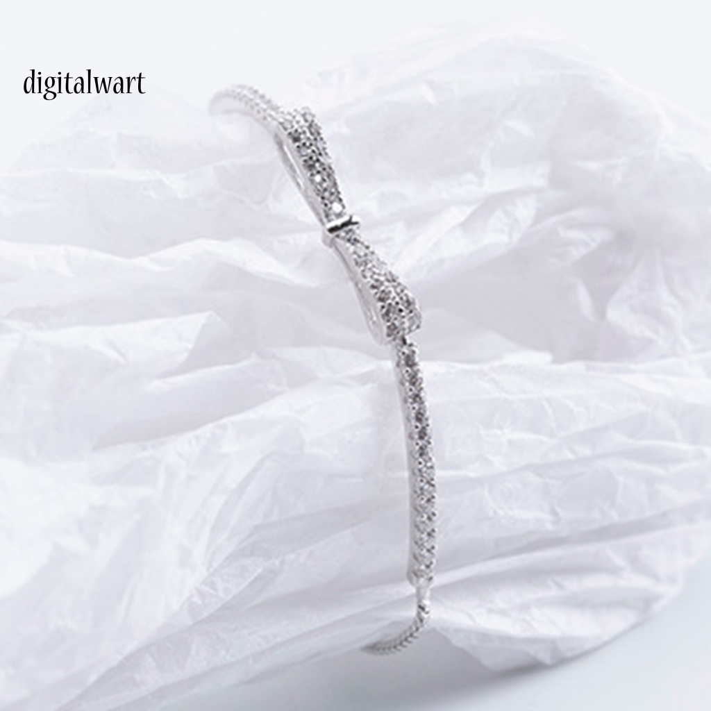 Kỹ Thuật Số| Vòng Tay Thắt Nơ Lấp Lánh Có Thể Điều Chỉnh Độc Đáo Cho Ngày Valentine