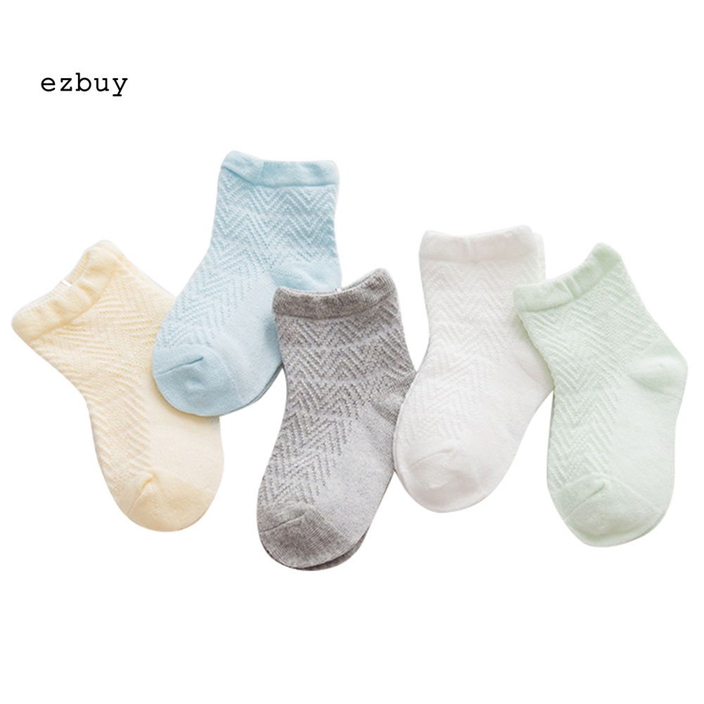 Set 5 Đôi Vớ Cotton Mỏng Màu Sắc Kẹo Ngọt Dành Cho Trẻ Em