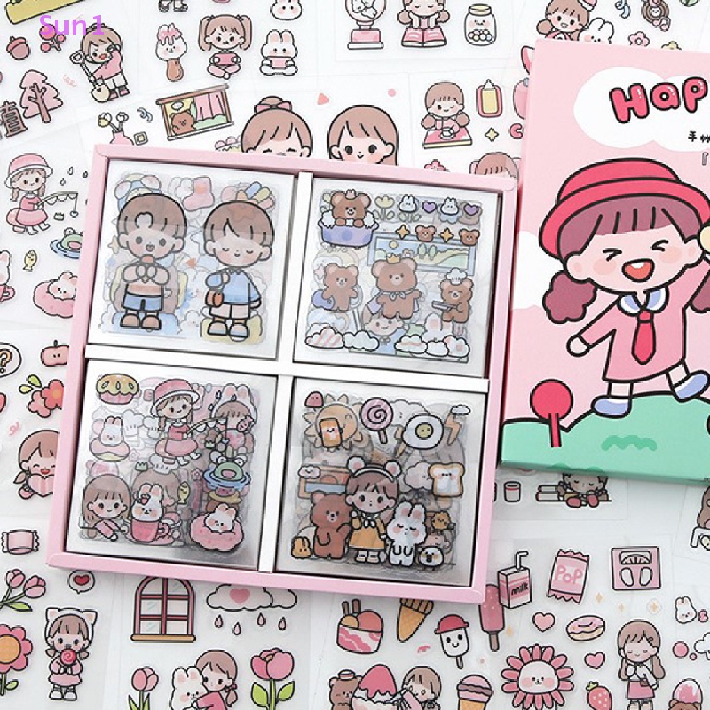 Bộ 20 Miếng Dán Pvc Họa Tiết Hoạt Hình Động Vật Trang Trí Nhật Ký Sun1 &gt; 20 Cái