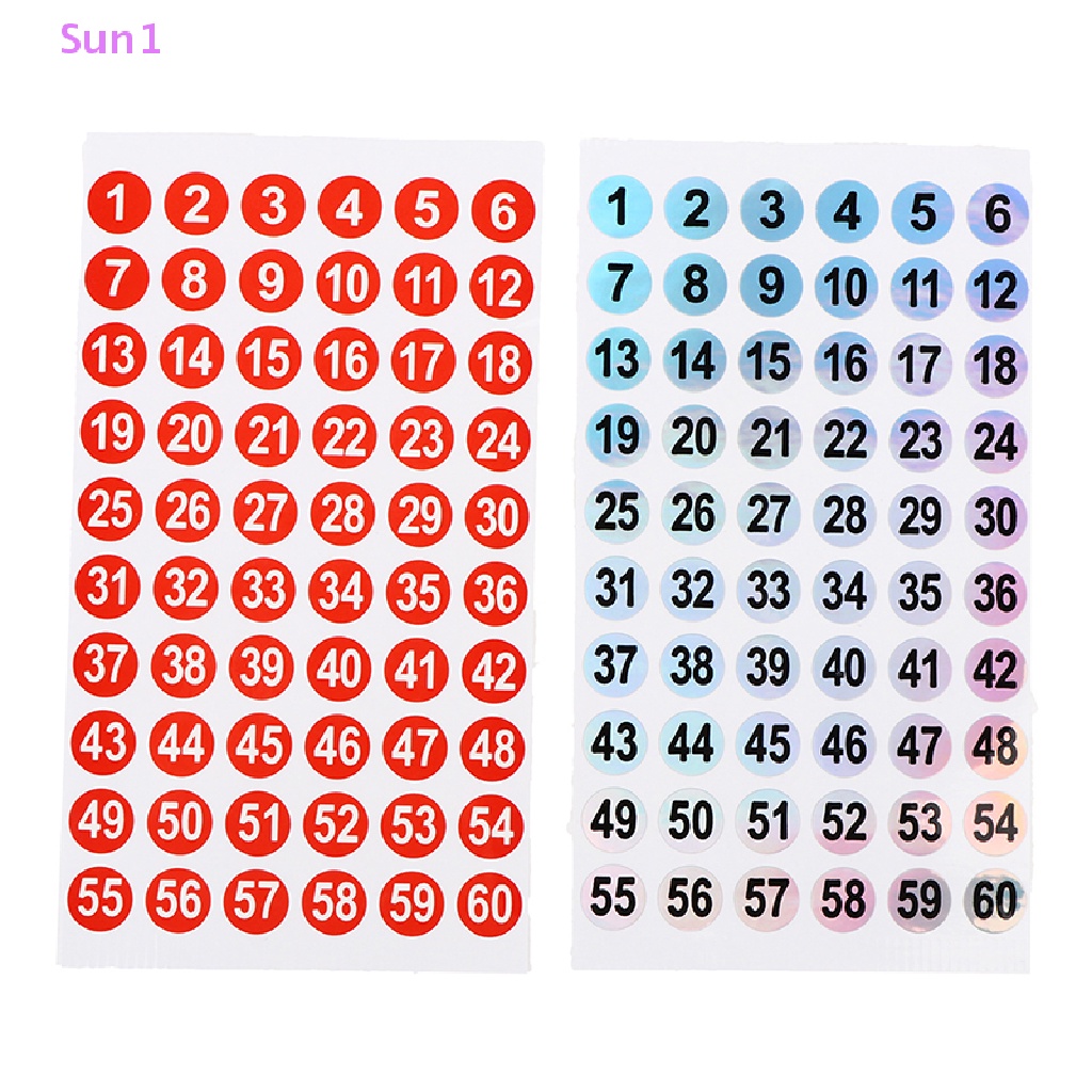 Set 3 Tấm Nhãn Dán Đánh Dấu Số 1-180 Màu Sắc Dành Cho Móng Tay Nghệ Thuật
