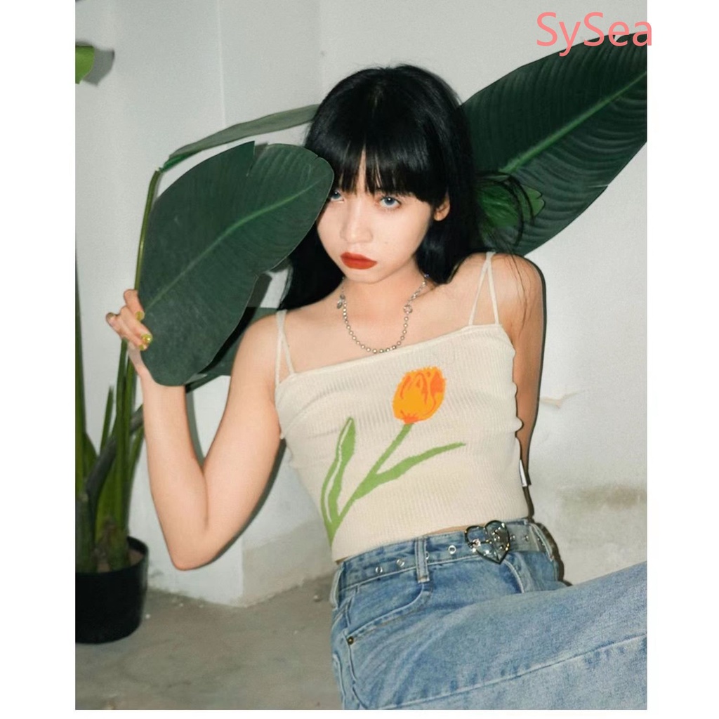 Áo Hai Dây Họa Tiết Hoa Thời Trang Mùa Hè Quyến Rũ Cho Nữ