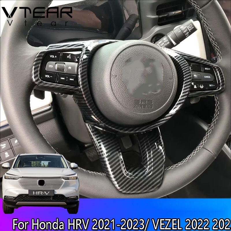 Phụ Kiện Trang Trí Vô Lăng Xe Hơi Honda HRV 2021-2023 / VEZEL 2022 2023 HR-V H-RV Bằng ABS Mạ chrome
