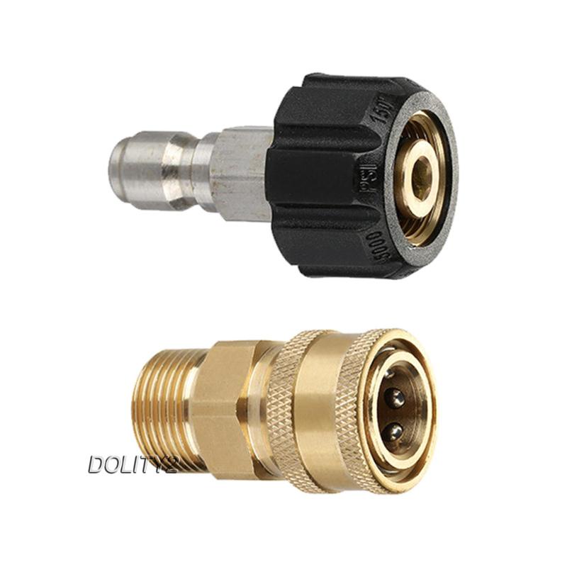 Bộ 2 Đầu Nối Chuyển Đổi Áp Suất M22 Sang 1 / 4 &quot;Cho Máy Rửa Xe