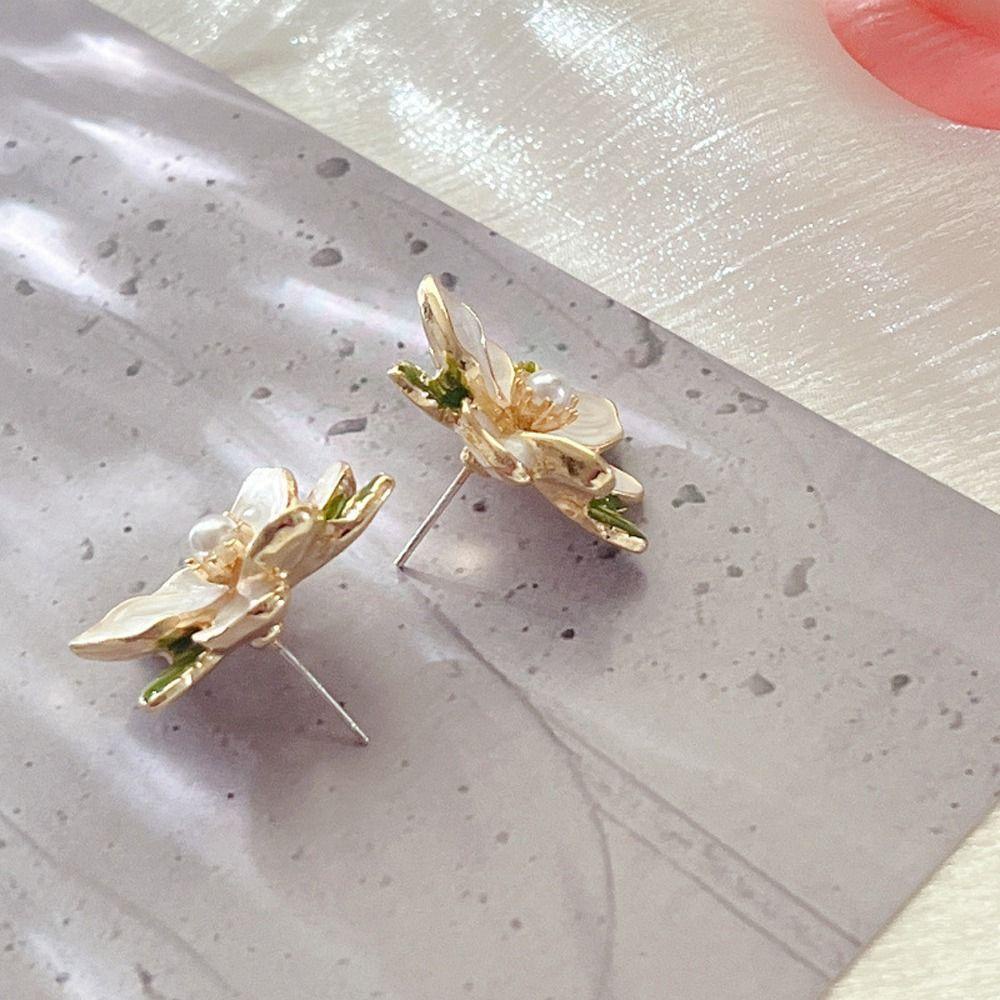 USNOW Bông Tai Hợp Kim Đơn Giản Thời Trang Hàn Quốc Dành Cho Nữ