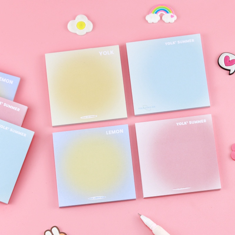 Set 50 Giấy Dán Ghi Chú Màu Gradient Sáng Tạo