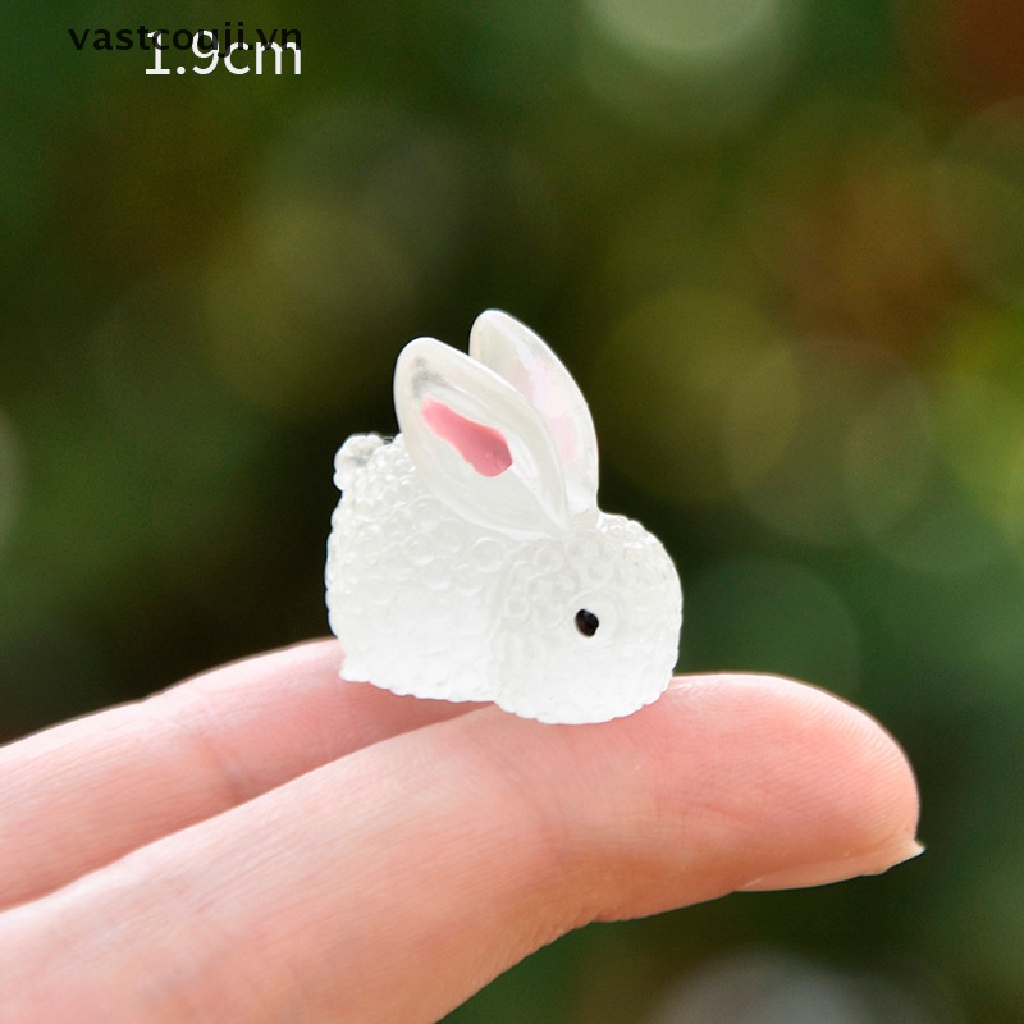 1 Mô Hình Thỏ VASTJI Mini Bằng Nhựa Phát Quang Trang Trí Tiểu Cảnh