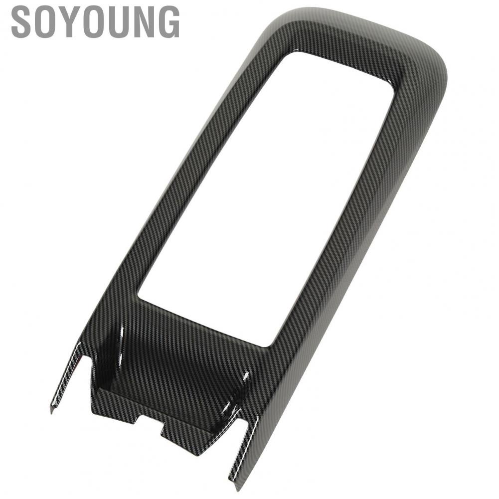 Soyoung Console Cup Holder Cover Trim  Carbon Fiber Style Durable Scratch Resistant Frame for ID4X