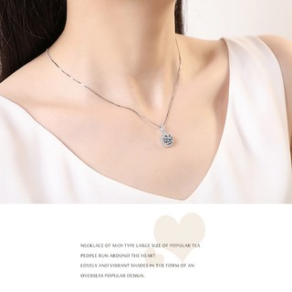 Vòng cổ Mặt Tròn Đính Đá Pha Lê Thời Trang