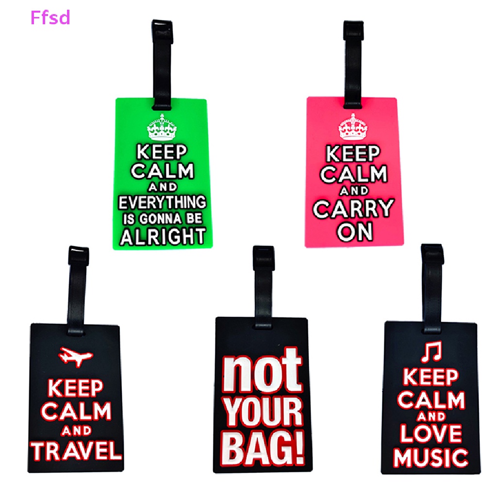Thẻ Đánh Dấu Hành Lý Bằng Nhựa PVC In Chữ Sáng Tạo Thời Trang