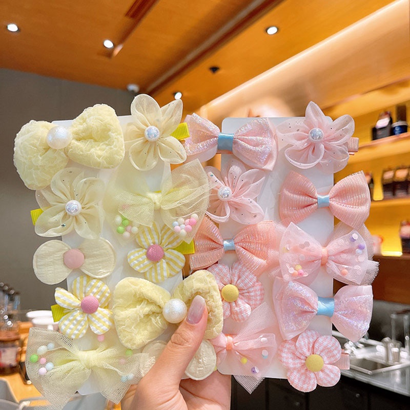 Set 10 Kẹp Tóc Nơ Dễ Thương Cho Bé Gái