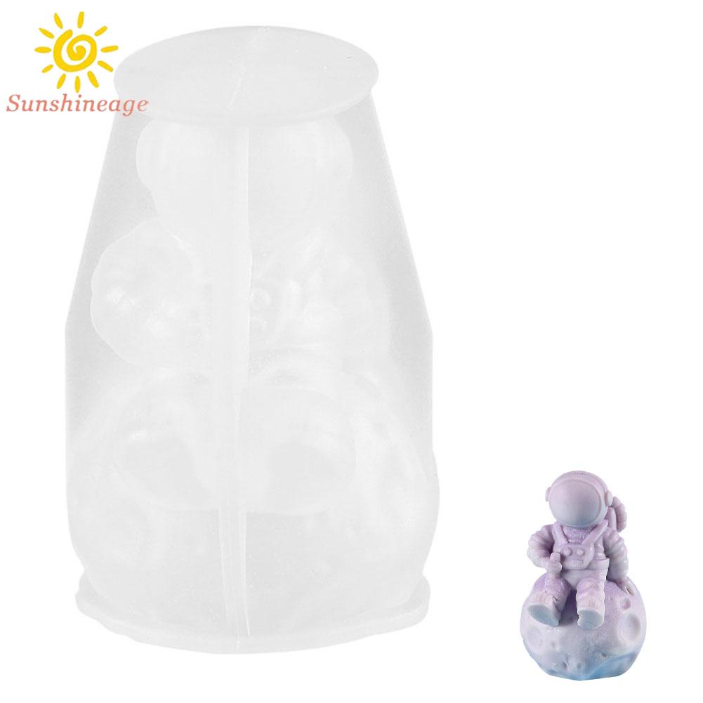 Khuôn Silicon 8 * 5 * 5cm Hình Phi Hành Gia / Socola / Nến / Xà Phòng Để Bàn Trang Trí DIY