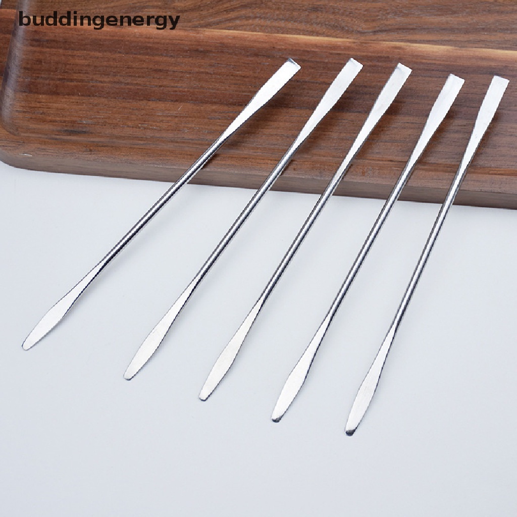 {BUDDI} Muỗng Trộn Mỹ Phẩm Hai Đầu Bằng Thép Không Gỉ Cho Bảng Pha Màu {BUDDI}