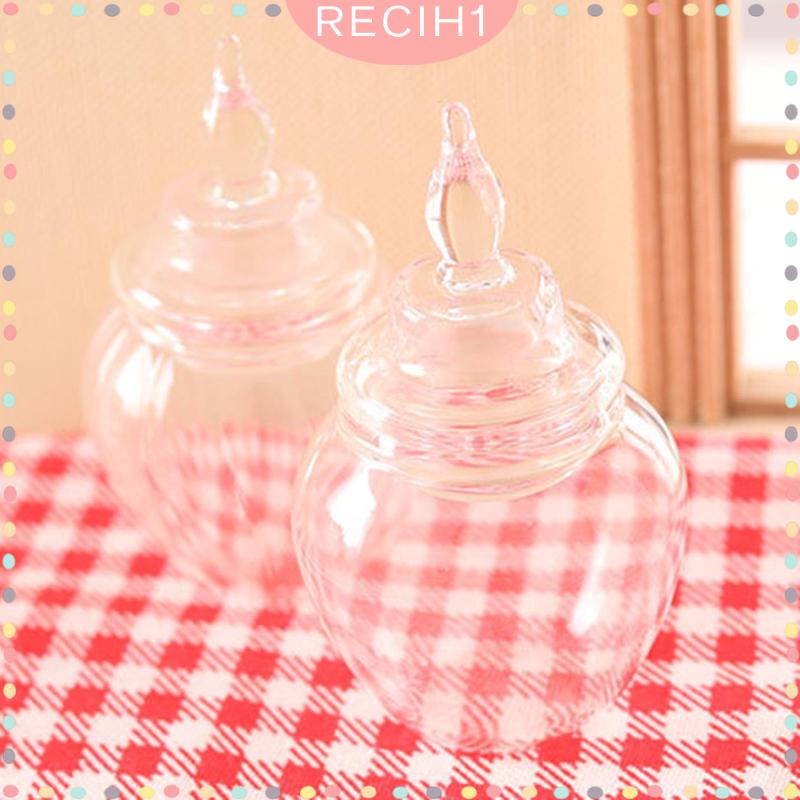 Hũ Thủy Tinh Đựng Kẹo / Thức Ăn Vặt Thu Nhỏ 1: 12 Trang Trí Nhà Búp Bê 1: 12