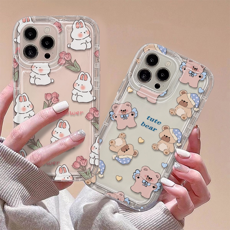 Ốp Điện Thoại Silicon TPU Mềm Trong Suốt Họa Tiết Dễ Thương Chống Sốc Cho IPhone 14 12 13 11 Pro XS Max 7 + 8 Plus X XR