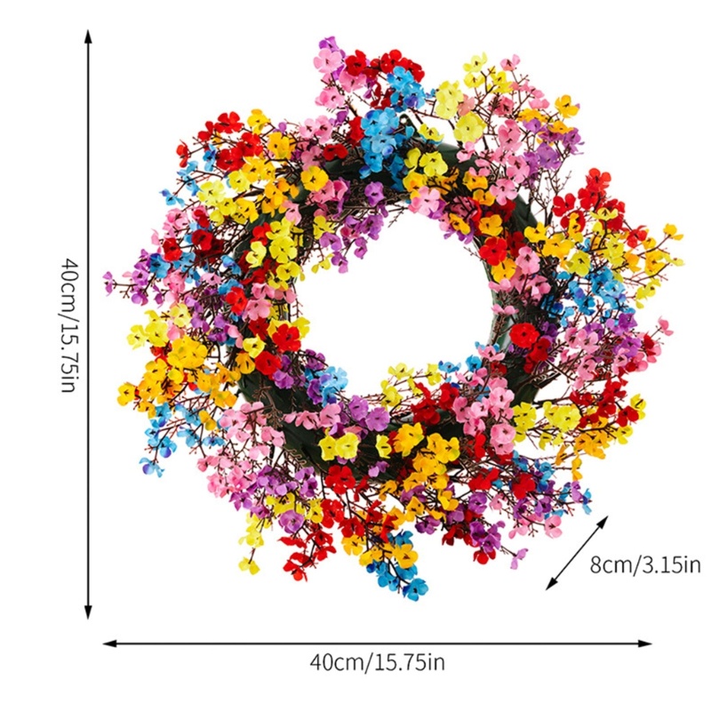Vòng Hoa Nhân Tạo Treo Tường Trang Trí Tiệc Cưới / Nông Trại