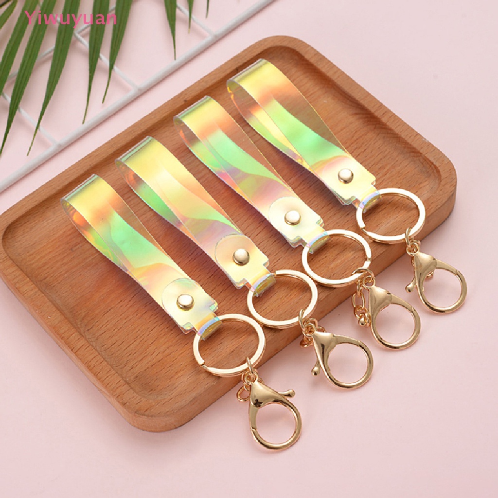 Móc Khóa Dây Da Bò Đính Búp Bê Tôm Hùm Vàng < Yiwuyuan > Mới