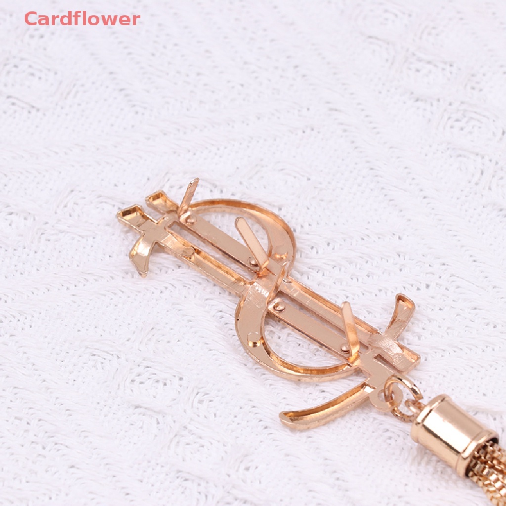 < Cardflower > Túi Xách Bằng Da Cứng Có Khóa Kim Loại Phối Tua Rua DIY Tinh Tế Mới