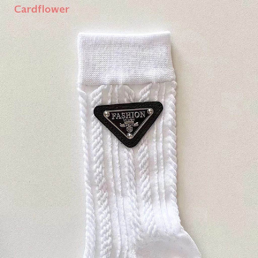 1 Đôi Tất Cotton Họa Tiết Chữ Phong Cách Châu Âu Mới