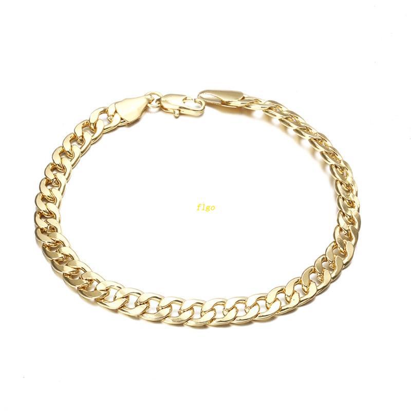 Vòng Tay Dạng Xích Rộng 6mm Bằng Thép Không Gỉ Cho Nam