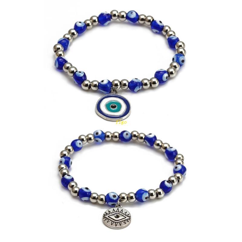 Flgo Lucky for Evil Vòng Tay Chuỗi Hạt Mắt Quỷ Màu Xanh Dương Thổ Nhĩ Kỳ