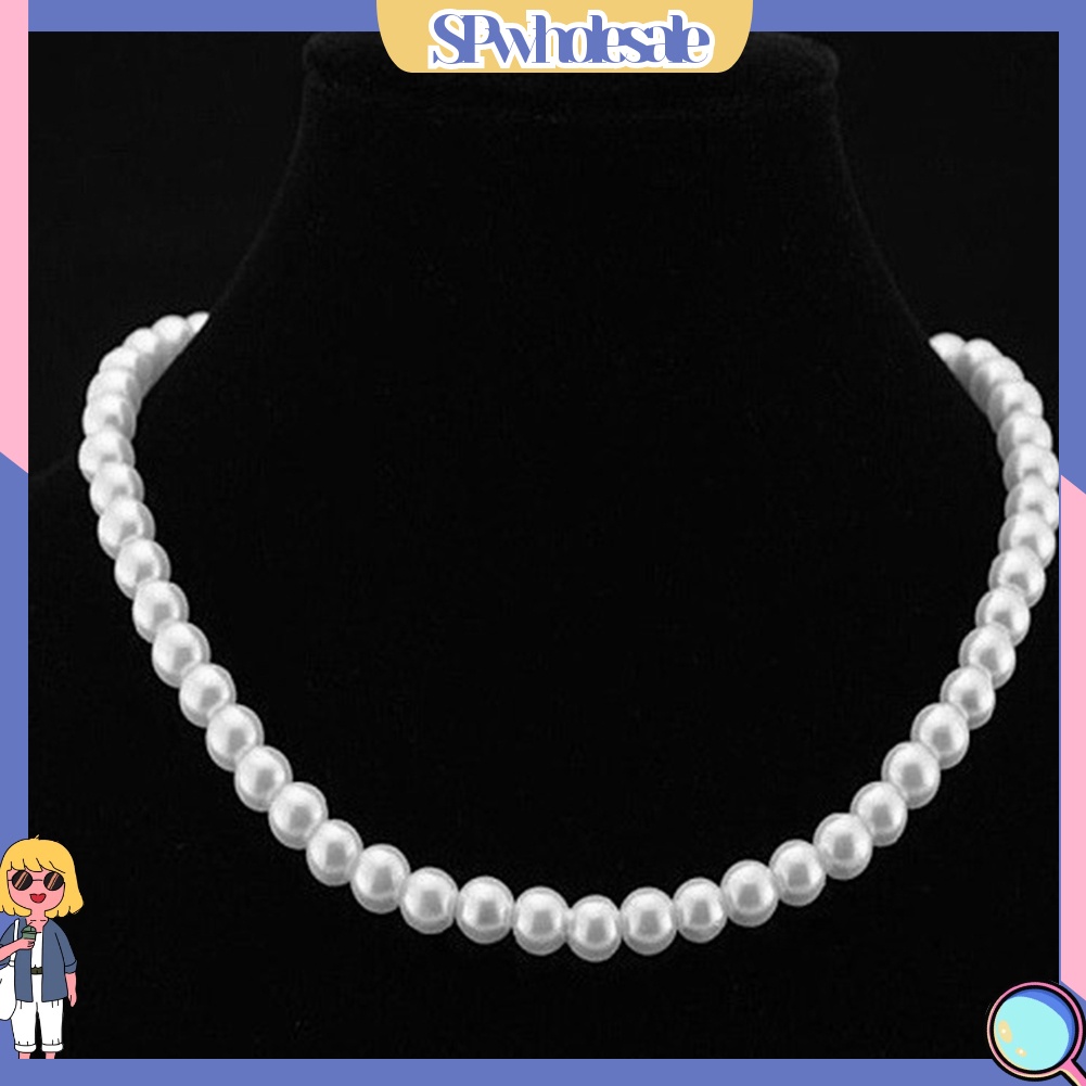 <SPwholesale> Vòng cổ Chuỗi Hạt Ngọc Trai Nhân Tạo Đơn Giản Thời Trang