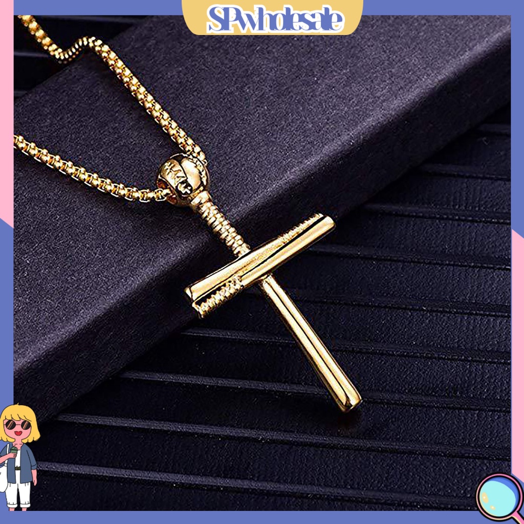 <SPwholesale> Vòng cổ Mặt Thánh Giá Chống Trầy Xước Trọng Lượng Nhẹ Giải Trí Hàng Ngày Cho Nam
