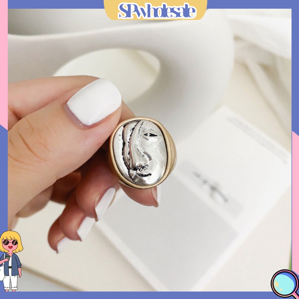 <SPwholesale> Nhẫn Hình Chân Dung Tròn Phong Cách Vintage Cho Nữ