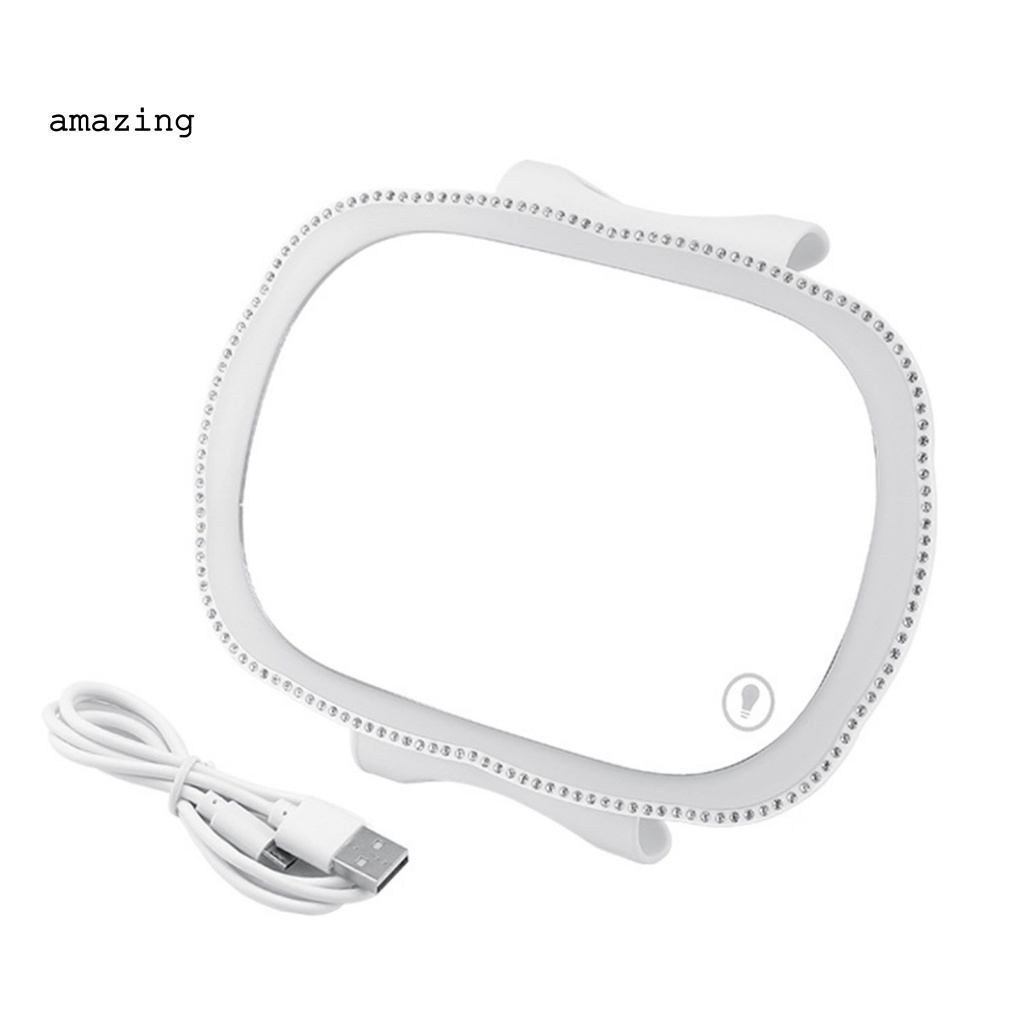 Gương Trang Điểm Cảm Ứng Tự Động Giao Diện USB Gắn Tấm Che Nắng Trong Xe Hơi