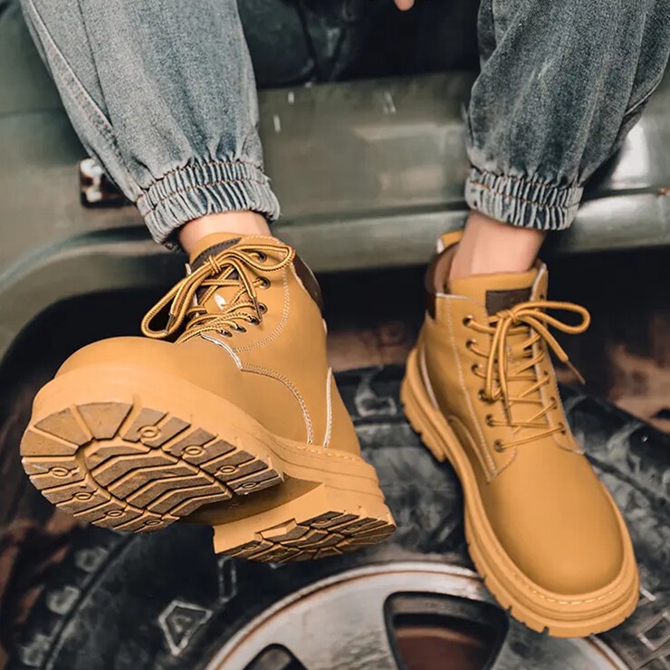 39-44 size high-top martin shoes nam martin shoes thick-soled overall boots outdoor martin shoes lace-up martin boots trendy casual motorcycle boots fashion rhubarb boots giày bệt nam fashion height-