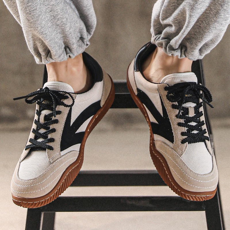 Giày Thể Thao Mùa Hè 2023 Thoáng Khí Có Dây Buộc Mũi Tròn Phong Cách Mới