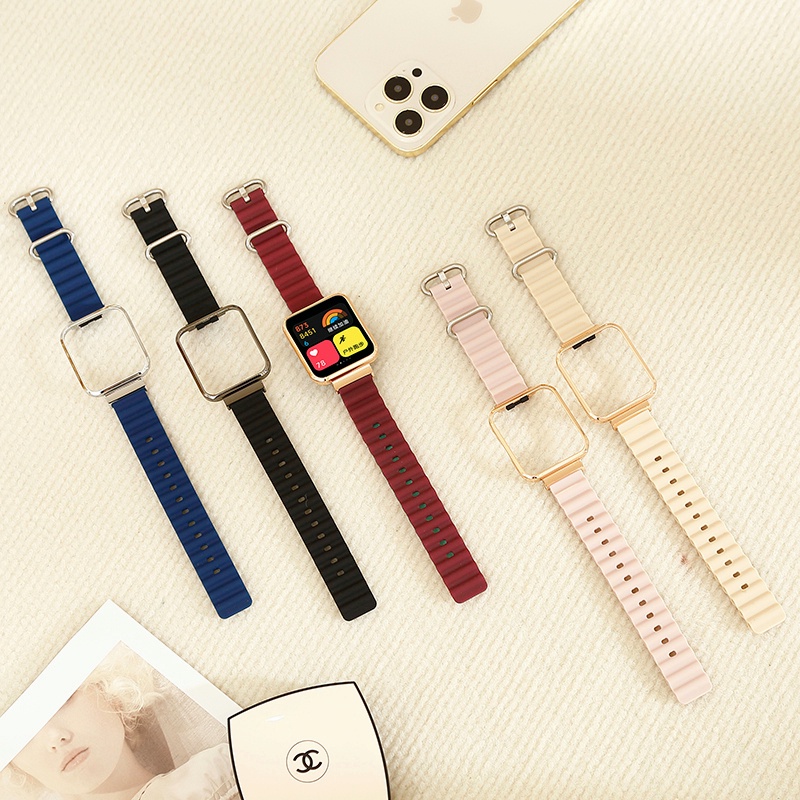 Dây Đeo Thay Thế Chất Liệu Silicon Màu Trơn Cho Xiaomi Redmi Watch 3 2 Lite