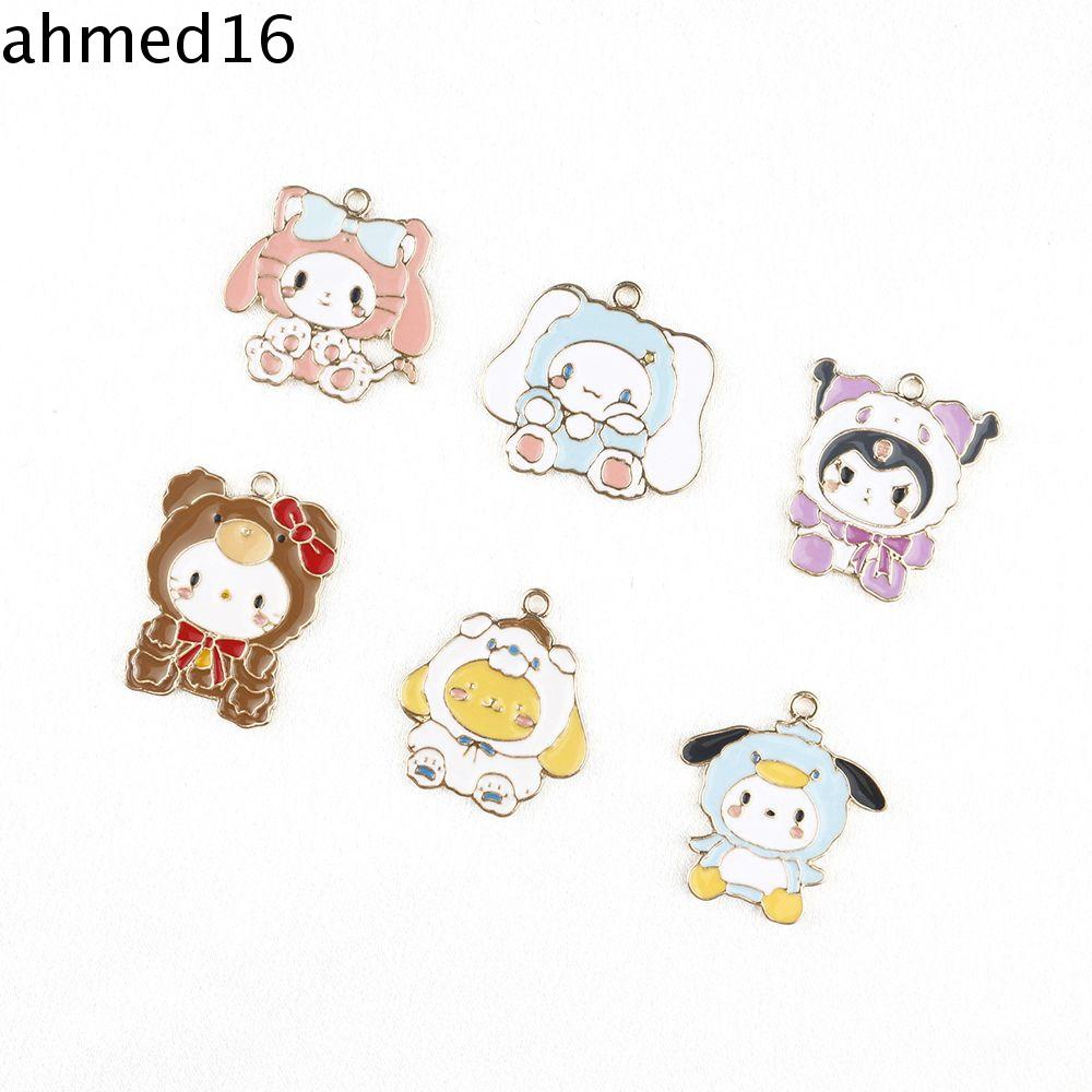 Set 10 Mặt Dây Chuyền Bằng Hợp Kim Hình Mèo Kitty / Cinnamoroll Làm Trang Sức / Điện Thoại Diy