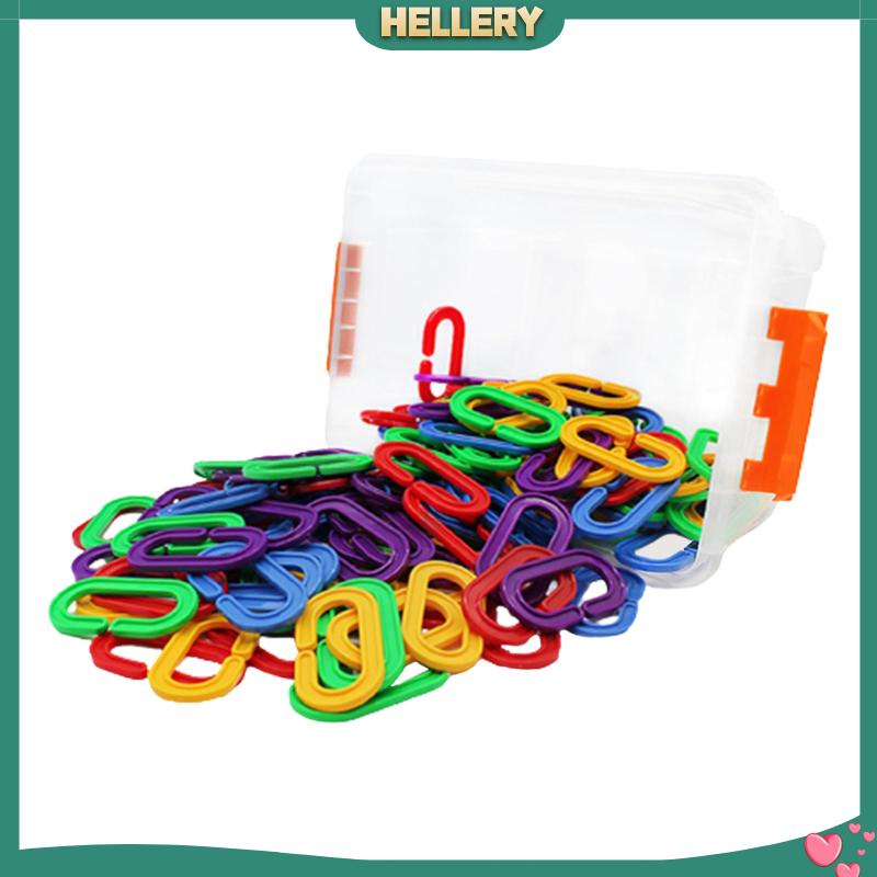 [HelleryVN] Set 150 Mối Nối C Có Thể Thay Đổi Màu Sắc Cầu Vồng Cho Trẻ Mẫu Giáo