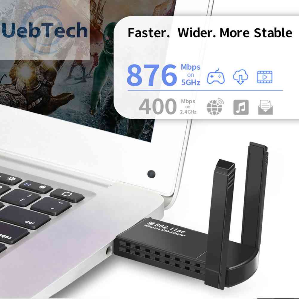 Ăng Ten Thu Sóng Mạng Usb 3.0 2.4GHz 5GHz Băng Tần Kép