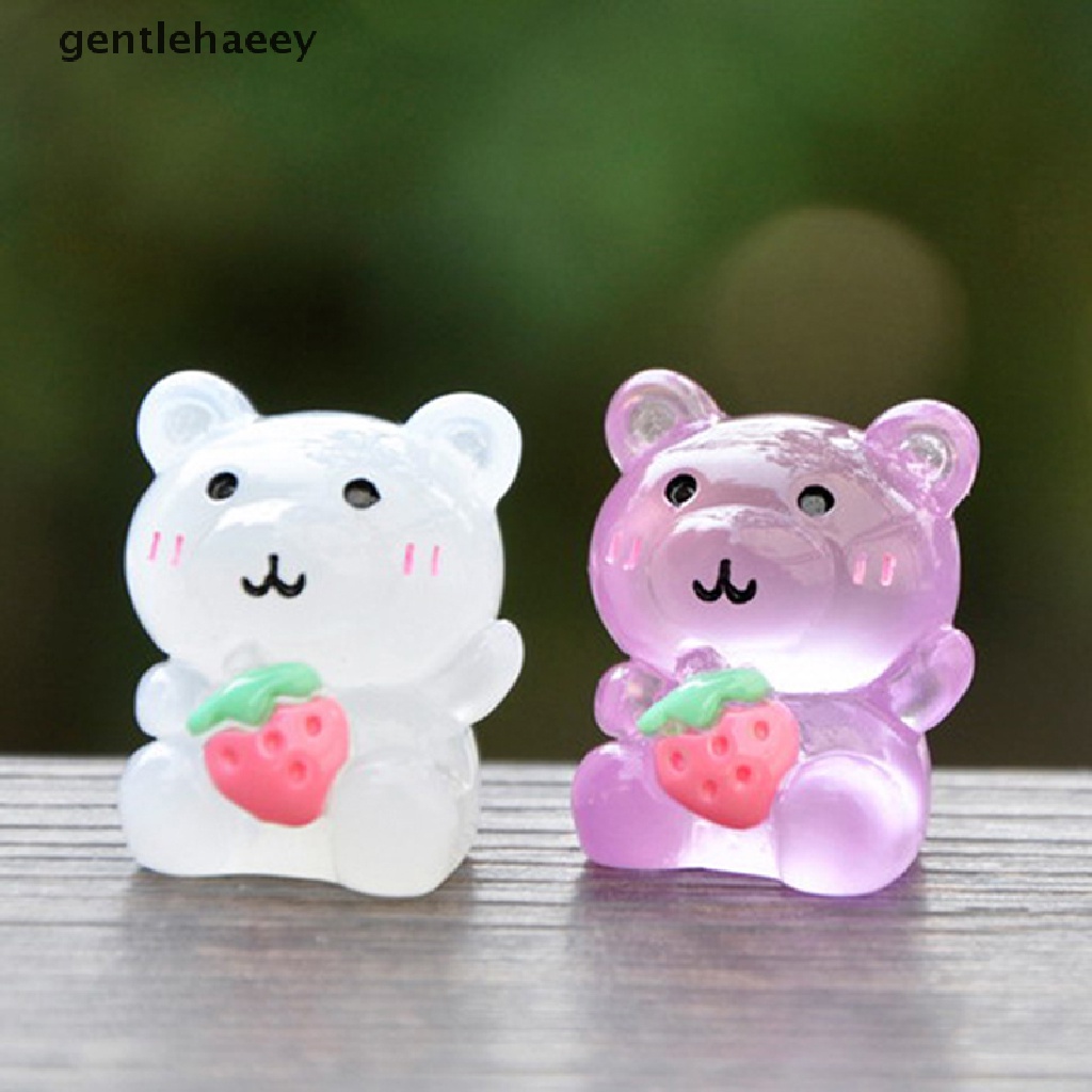 1 Mô Hình Gấu Dạ Quang Dễ Thương Dùng Trang Trí Tiểu Cảnh