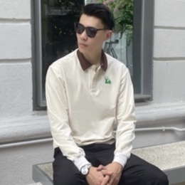 Áo nỉ dài tay nam Polo Snow  ARTCOM chất vải nỉ da cá 100% cotton dày dặn ấm áp cho mùa đông, co dãn tốt thoáng khí