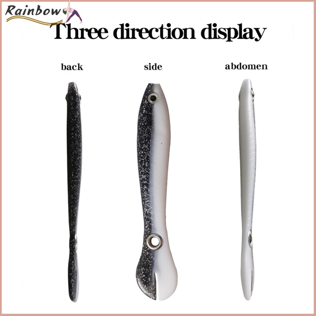 Set 5 Mồi Câu Cá Giả Bằng Cao Su Mềm Nhiều Màu Sắc