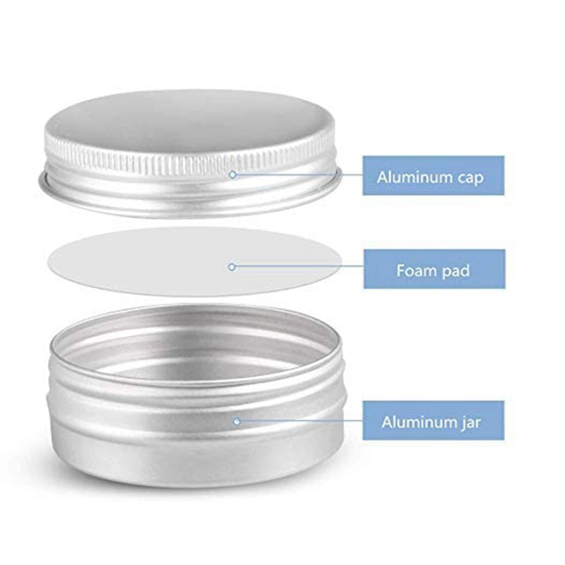 Set 48 Hộp Thiếc Nhôm Bạc 1 Oz Kèm Nắp Vít Chuyên Dụng