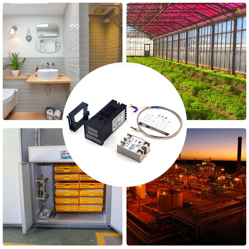 Bộ 3 Dây Cáp SSR + SSR-25 DA + M6 1M Điều Khiển Nhiệt Độ REX-C100FK02-V * DN