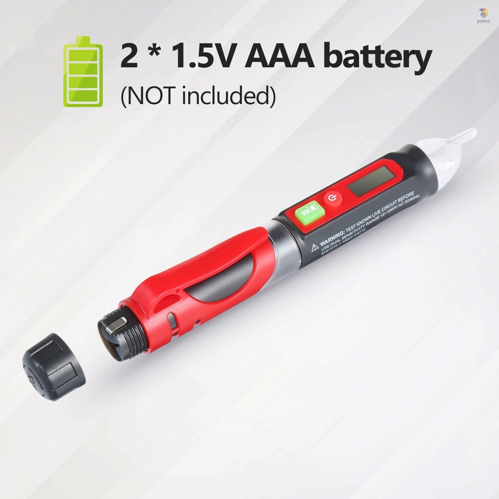 Bút Thử Điện NCV Màn Hình LCD Kỹ Thuật Số Cảm Ứng Âm Thanh Và Ánh Sáng Điều Chỉnh Được