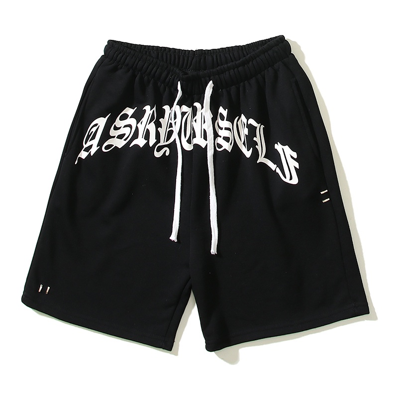 Quần Short Thể Thao Dáng Rộng In Chữ Sanskrit Kiểu Đường Phố Mỹ Cá Tính Cho Nam Và Nữ