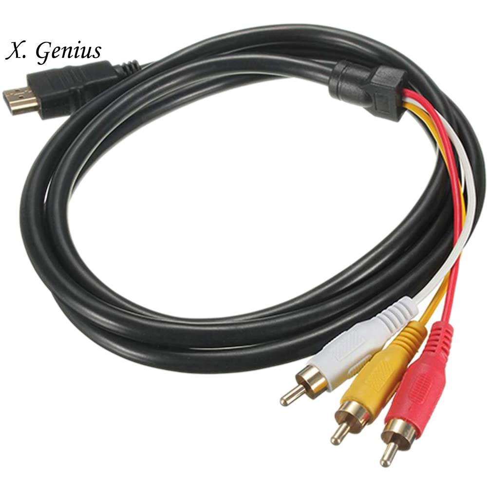 Cáp ChuyểN ĐổI Âm Thanh HDMI Sang RCA 1080P - 3 RCA S-Video AV Cho TV HDTV DVD